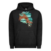 Pigment Black wood leather patch Urban Hoodie - AdoDesignShop