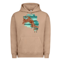 Pigment Burro wood leather patch Urban Hoodie - AdoDesignShop