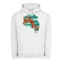 Pigment Lunar Rock wood leather patch Urban Hoodie - AdoDesignShop