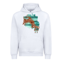 White wood leather patch Urban Hoodie - AdoDesignShop