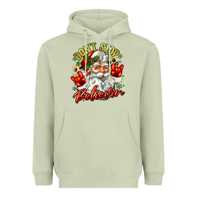 Dont Stop Believin Heavyweight Hoodie by Zillion Design Studio | Teevron