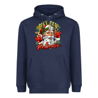 Navy dont stop believin Heavyweight Hoodie - Zillion Design Studio