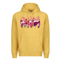 Antique Gold cancer ribbon with teeth Premium Hoodie - AdoDesignShop