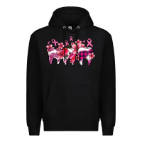 Black cancer ribbon with teeth Premium Hoodie - AdoDesignShop