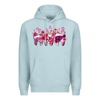 Blue Mist cancer ribbon with teeth Premium Hoodie - AdoDesignShop
