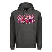 Charcoal Heather cancer ribbon with teeth Premium Hoodie - AdoDesignShop