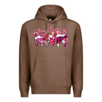 Chestnut cancer ribbon with teeth Premium Hoodie - AdoDesignShop