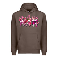 Coffee cancer ribbon with teeth Premium Hoodie - AdoDesignShop