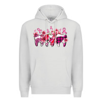 Dove Grey cancer ribbon with teeth Premium Hoodie - AdoDesignShop