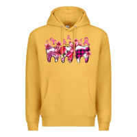 Mustard cancer ribbon with teeth Premium Hoodie - AdoDesignShop
