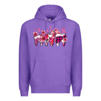 Purple cancer ribbon with teeth Premium Hoodie - AdoDesignShop