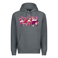 Rock cancer ribbon with teeth Premium Hoodie - AdoDesignShop