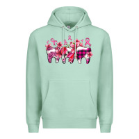 Seafoam cancer ribbon with teeth Premium Hoodie - AdoDesignShop