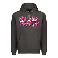 Smoke cancer ribbon with teeth Premium Hoodie - AdoDesignShop