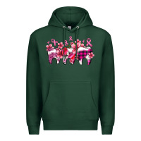 Sports Green cancer ribbon with teeth Premium Hoodie - AdoDesignShop