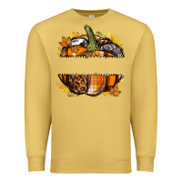 Antique Gold Personalized Fall Pumpkin Premium Sweatshirt - texasbilliewilder