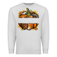 Dove Grey Personalized Fall Pumpkin Premium Sweatshirt - texasbilliewilder