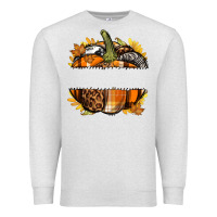 Oatmeal Heather Personalized Fall Pumpkin Premium Sweatshirt - texasbilliewilder