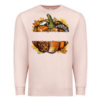 Pale Pink Personalized Fall Pumpkin Premium Sweatshirt - texasbilliewilder