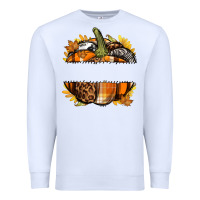 White Personalized Fall Pumpkin Premium Sweatshirt - texasbilliewilder