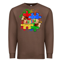 Chestnut autism puzzle pieces Premium Sweatshirt - Zillion Design Studio