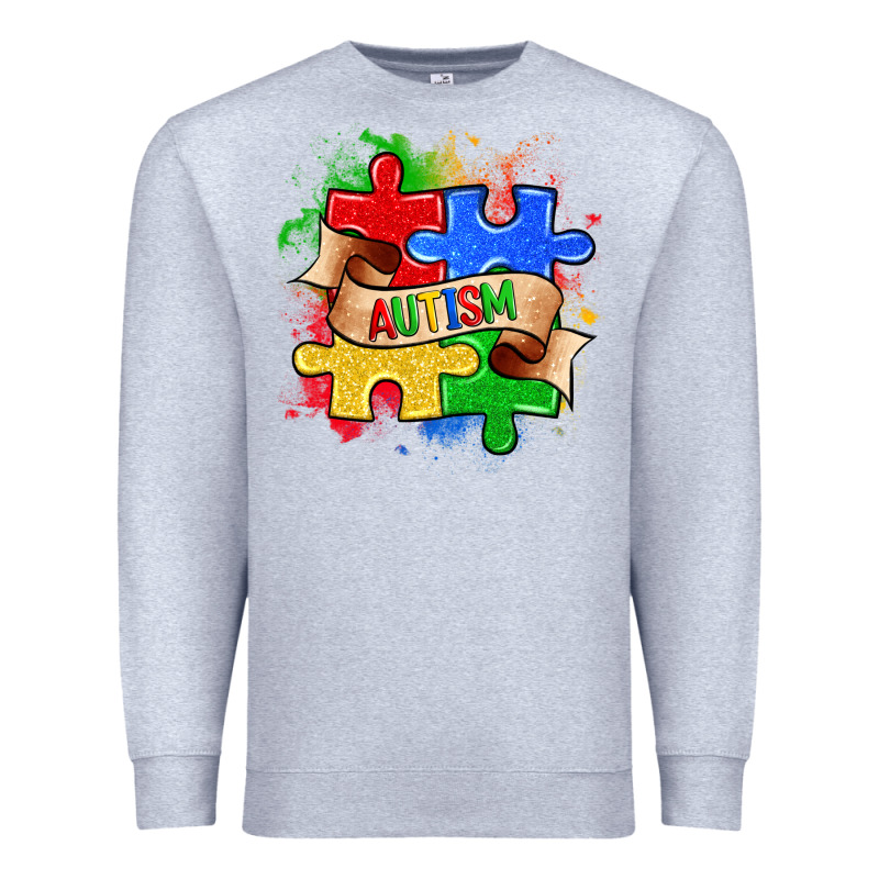 Autism Puzzle Pieces Premium Sweatshirt by Zillion Design Studio | Teevron