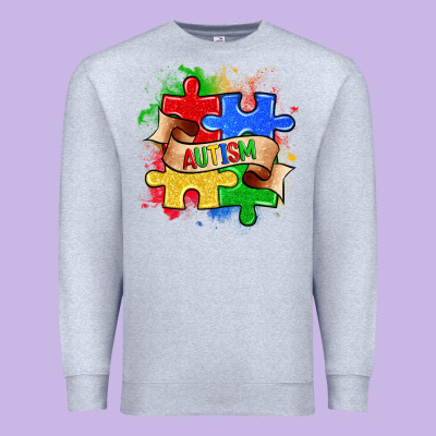 Autism Puzzle Pieces Premium Sweatshirt Designed By Zillion Design Studio
