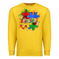 Lemon autism puzzle pieces Premium Sweatshirt - Zillion Design Studio