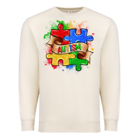Sandshell autism puzzle pieces Premium Sweatshirt - Zillion Design Studio