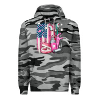 American Flag And Dental Elements With Teeth Premium Hoodie | Teevron