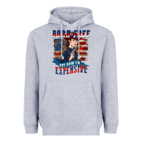 Heather Grey born free but now im expensive Heavyweight Hoodie - texasbilliewilder