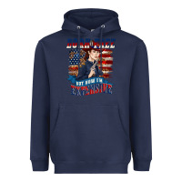 Navy born free but now im expensive Heavyweight Hoodie - texasbilliewilder