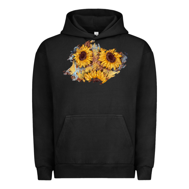 Sunflower Glitter Leather Patch Urban Hoodie by AdoDesignShop | Teevron