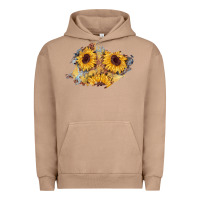 Pigment Burro sunflower glitter leather patch Urban Hoodie - AdoDesignShop