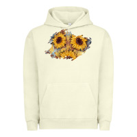 Pigment Pistachio sunflower glitter leather patch Urban Hoodie - AdoDesignShop