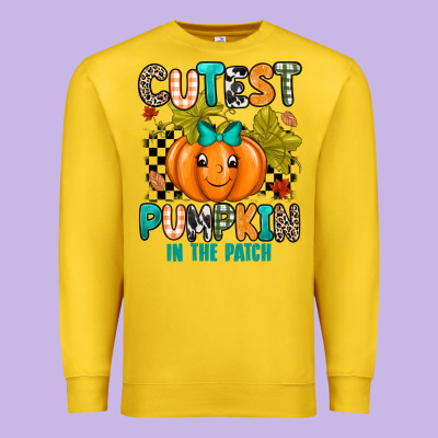Cutest Pumpkin In The Patch Premium Sweatshirt Designed By Texasbilliewilder