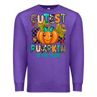 Purple Cutest Pumpkin In The Patch Premium Sweatshirt - texasbilliewilder