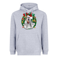 Heather Grey ghost dead inside but it’s christmas boojee Heavyweight Hoodie - Zillion Design Studio