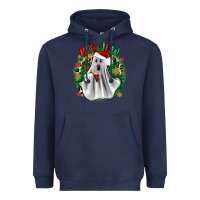 Navy ghost dead inside but it’s christmas boojee Heavyweight Hoodie - Zillion Design Studio