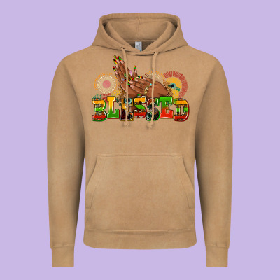 Blessed Afro Woman Hands Vintage Hoodie Designed By Adodesignshop