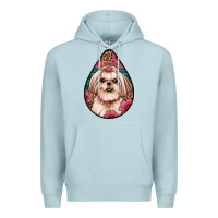 Blue Mist shih tzu teardrop earrings Premium Hoodie - Artiststas