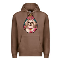 Chestnut shih tzu teardrop earrings Premium Hoodie - Artiststas