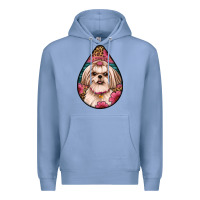 Colony Blue shih tzu teardrop earrings Premium Hoodie - Artiststas