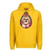 Lemon shih tzu teardrop earrings Premium Hoodie - Artiststas