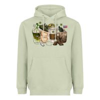 Matcha coffee cups army Heavyweight Hoodie - texasbilliewilder