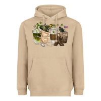 Mushroom coffee cups army Heavyweight Hoodie - texasbilliewilder