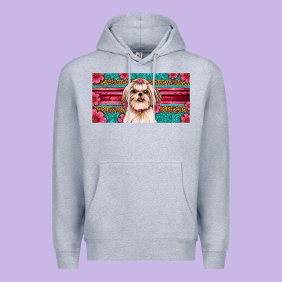 Shih Tzu License Plate Premium Hoodie Designed By Artiststas