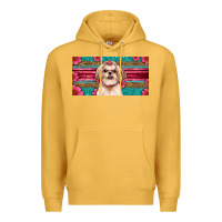 Mustard shih tzu license plate Premium Hoodie - Artiststas