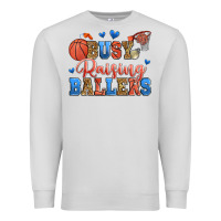Dove Grey busy raising ballers basketball Premium Sweatshirt - Zillion Design Studio