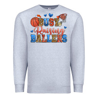 Heather Grey busy raising ballers basketball Premium Sweatshirt - Zillion Design Studio